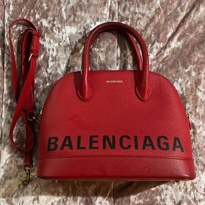 Balenciaga Ville Small red calfskin